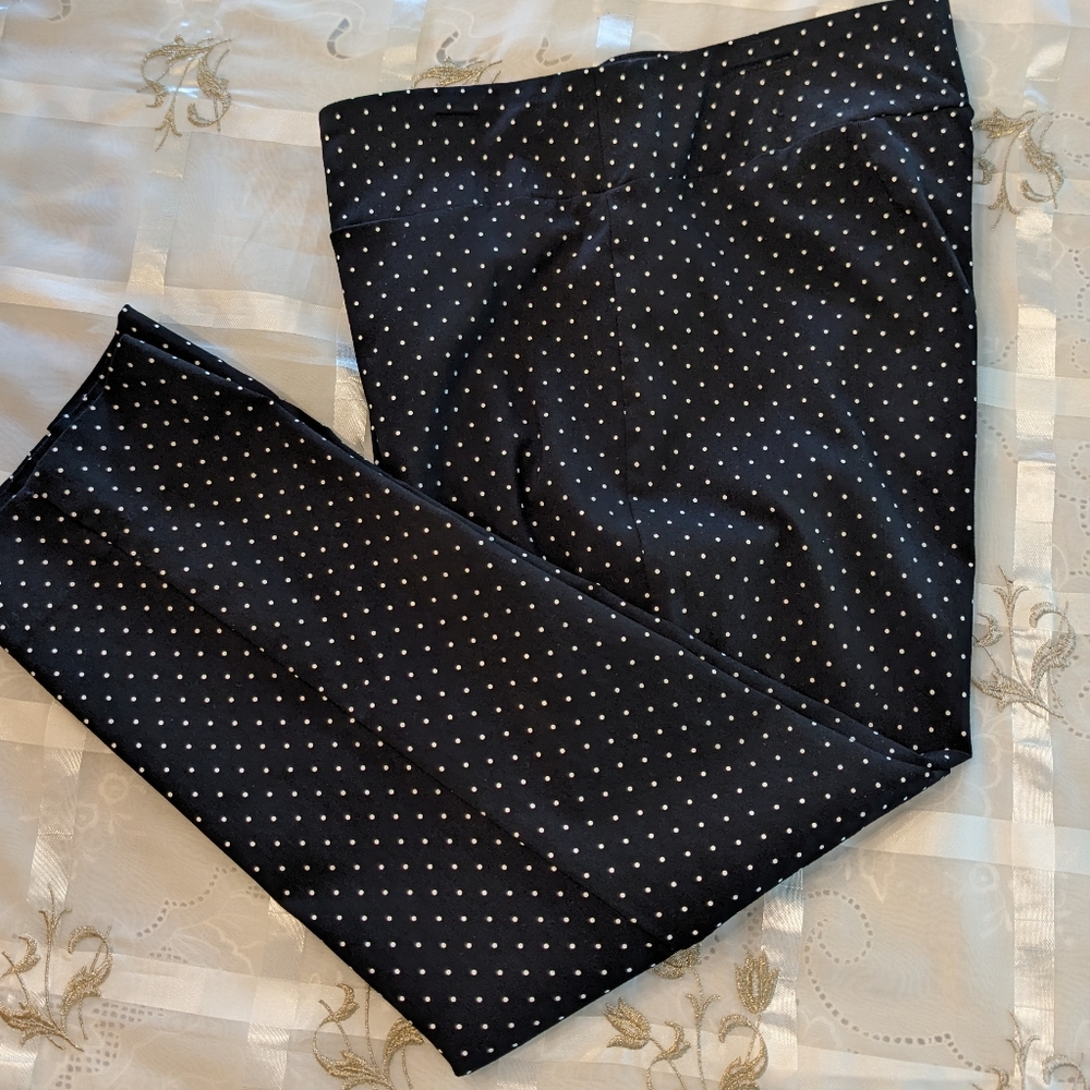 WHBM Black and White dots Stretch Pants
